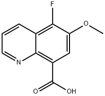 8-Quinolinecarboxylic acid, 5-fluoro-6-methoxy- Struktur