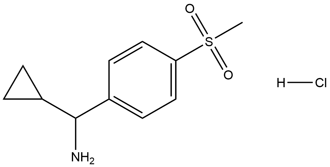 cyclopropyl(4-(methylsulfonyl)phenyl)methanamine hydrochloride Struktur