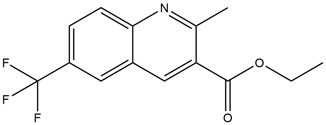 ethyl 2-methyl-6-(trifluoromethyl)quinoline-3-carboxylate Struktur