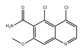 6-Quinolinecarboxamide, 4,5-dichloro-7-methoxy- Struktur