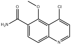 4-chloro-5-methoxyquinoline-6-carboxamide Struktur