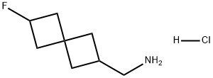 Spiro[3.3]heptane-2-methanamine, 6-fluoro-, hydrochloride (1:1) Struktur