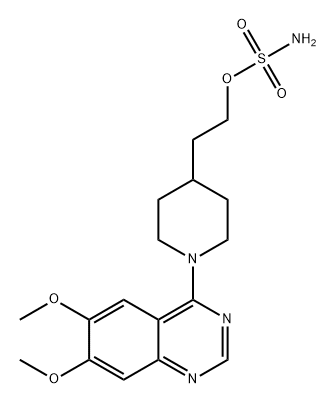 Sulfamic acid, 2-[1-(6,7-dimethoxy-4-quinazolinyl)-4-piperidinyl]ethyl ester Struktur