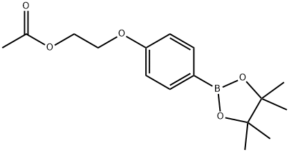 Ethanol, 2-[4-(4,4,5,5-tetramethyl-1,3,2-dioxaborolan-2-yl)phenoxy]-, 1-acetate Struktur