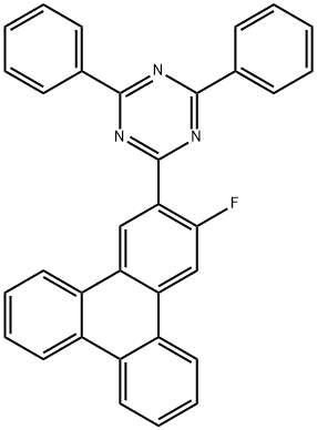 1,3,5-Triazine, 2-(3-fluoro-2-triphenylenyl)-4,6-diphenyl- Struktur