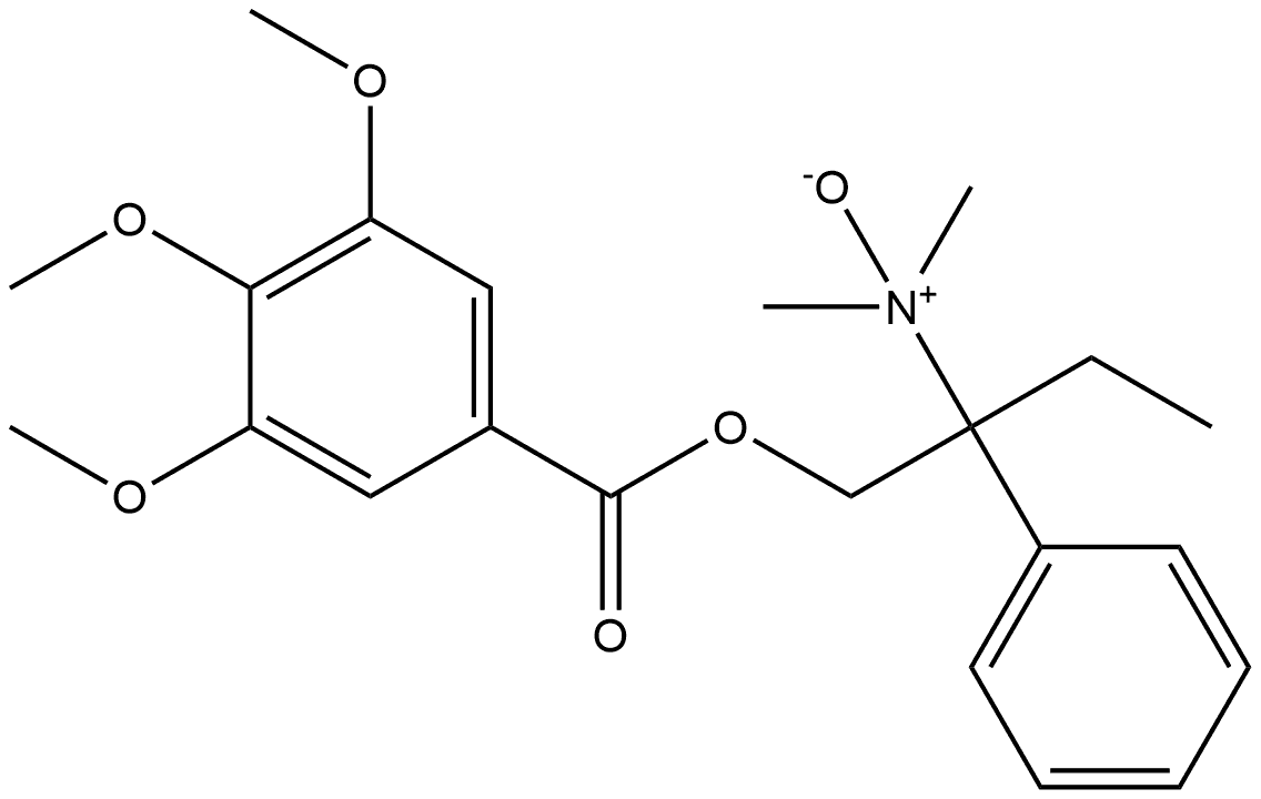 2-(Dimethyloxidoamino)-2-phenylbutyl 3,4,5-trimethoxybenzoate Struktur