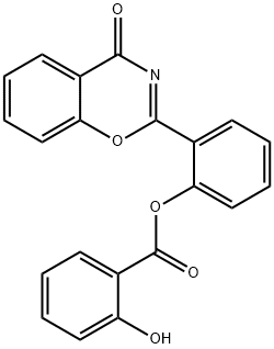 Benzoic acid, 2-hydroxy-, 2-(4-oxo-4H-1,3-benzoxazin-2-yl)phenyl ester Struktur