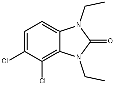 2H-Benzimidazol-2-one, 4,5-dichloro-1,3-diethyl-1,3-dihydro-, 273930-52-2, 結(jié)構(gòu)式