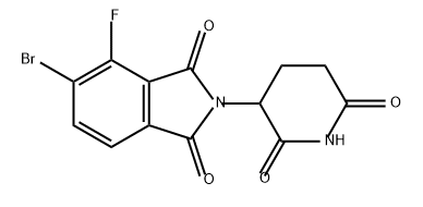 5-bromo-2-(2,6-dioxopiperidin-3-yl)-4-fluoroisoindoline-1,3-dione Struktur