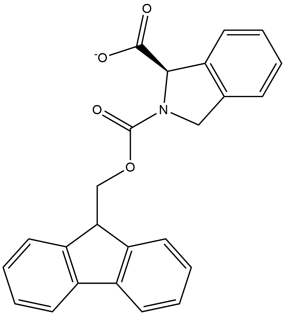 (1R)-1,3-Dihydro-isoindole-1,2-dicarboxylic acid 2-(9H-fluoren-9-ylmethyl) ester Struktur