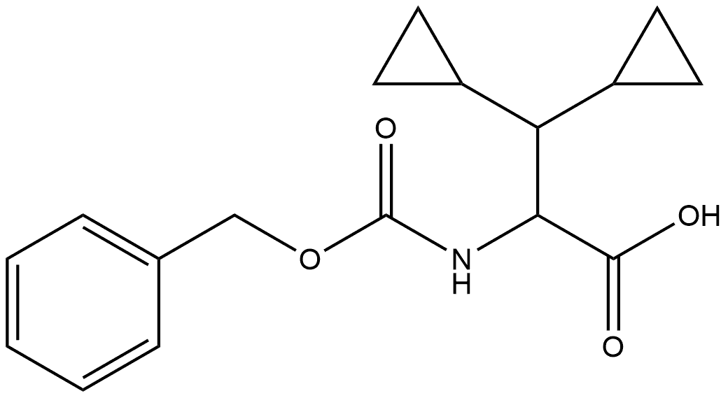 Cyclopropanepropanoic acid, β-cyclopropyl-α-[[(phenylmethoxy)carbonyl]amino]- Struktur