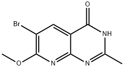 Pyrido[2,3-d]pyrimidin-4(3H)-one, 6-bromo-7-methoxy-2-methyl- Struktur