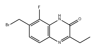 2(1H)-Quinoxalinone, 7-(bromomethyl)-3-ethyl-8-fluoro- Struktur