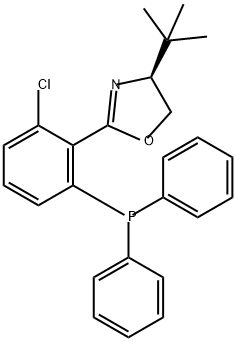 Oxazole, 2-[2-chloro-6-(diphenylphosphino)phenyl]-4-(1,1-dimethylethyl)-4,5-dihydro-, (4S)- Struktur