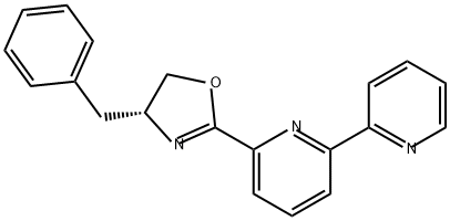 2,2'-Bipyridine, 6-[(4R)-4,5-dihydro-4-(phenylmethyl)-2-oxazolyl]- Struktur