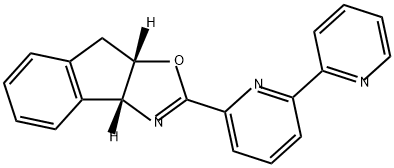 8H-Indeno[1,2-d]oxazole, 2-[2,2'-bipyridin]-6-yl-3a,8a-dihydro-, (3aR,8aS)- Struktur