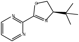 Pyrimidine, 2-[(4R)-4-(1,1-dimethylethyl)-4,5-dihydro-2-oxazolyl]- Struktur