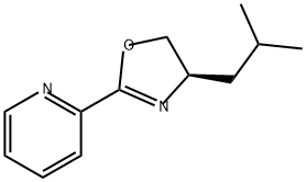 Pyridine, 2-[(4R)-4,5-dihydro-4-(2-methylpropyl)-2-oxazolyl]- Struktur