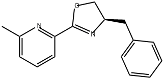 Pyridine, 2-[(4R)-4,5-dihydro-4-(phenylmethyl)-2-oxazolyl]-6-methyl- Struktur