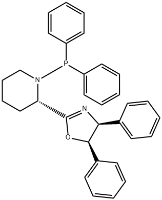 Piperidine, 2-[(4S,5R)-4,5-dihydro-4,5-diphenyl-2-oxazolyl]-1-(diphenylphosphino)-, (2S)- Struktur