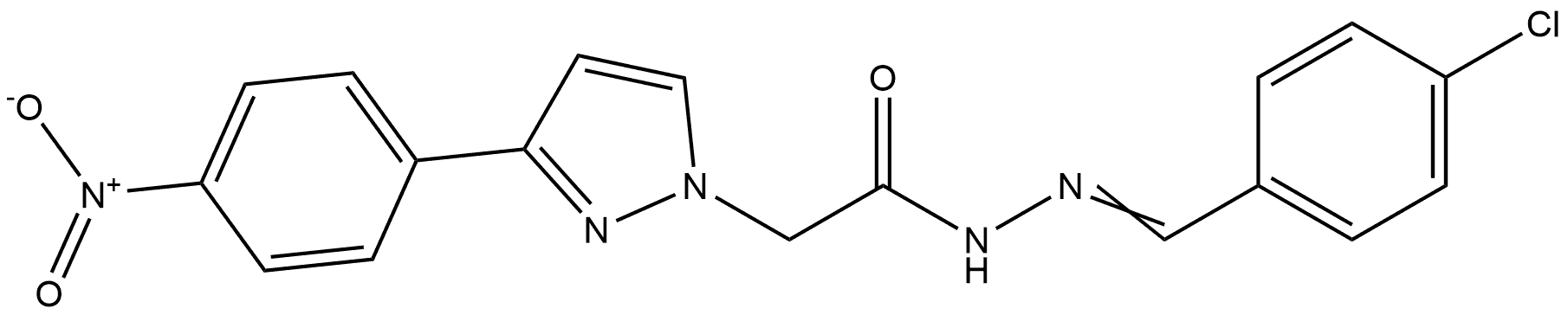 3-(4-Nitrophenyl)-1H-pyrazole-1-acetic acid 2-[(4-chlorophenyl)methylene]hydrazide Struktur