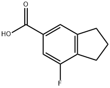 1H-Indene-5-carboxylic acid, 7-fluoro-2,3-dihydro- Struktur