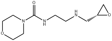 4-Morpholinecarboxamide, N-[2-[[(2R)-2-oxiranylmethyl]amino]ethyl]- Struktur