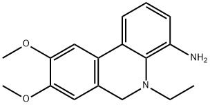 4-Phenanthridinamine, 5-ethyl-5,6-dihydro-8,9-dimethoxy- Struktur