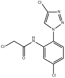 Acetamide, 2-chloro-N-[5-chloro-2-(4-chloro-1H-1,2,3-triazol-1-yl)phenyl]- Struktur