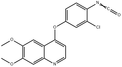 Quinoline, 4-(3-chloro-4-isocyanatophenoxy)-6,7-dimethoxy- Struktur