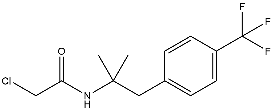 2-chloro-N-(2-methyl-1-(4-(trifluoromethyl)phenyl)propan-2-yl)acetamide Struktur