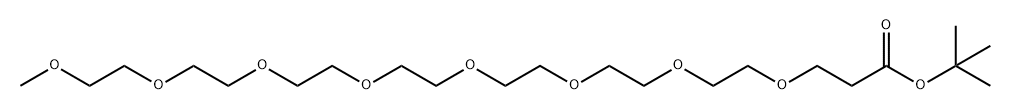 4,7,10,13,16,19,22,25-Octaoxahexacosanoic acid, 1,1-dimethylethyl ester Struktur