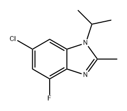 1H-Benzimidazole, 6-chloro-4-fluoro-2-methyl-1-(1-methylethyl)- Struktur