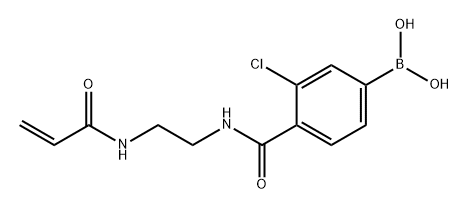 Boronic acid, B-[3-chloro-4-[[[2-[(1-oxo-2-propen-1-yl)amino]ethyl]amino]carbonyl]phenyl]- Struktur