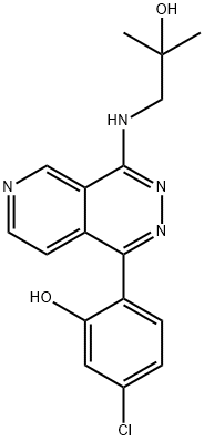 Phenol, 5-chloro-2-[4-[(2-hydroxy-2-methylpropyl)amino]pyrido[3,4-d]pyridazin-1-yl]- Struktur