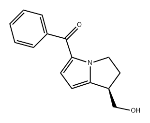 Methanone, [(1R)-2,3-dihydro-1-(hydroxymethyl)-1H-pyrrolizin-5-yl]phenyl- Struktur