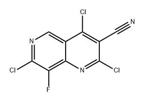 1,6-Naphthyridine-3-carbonitrile, 2,4,7-trichloro-8-fluoro- Struktur