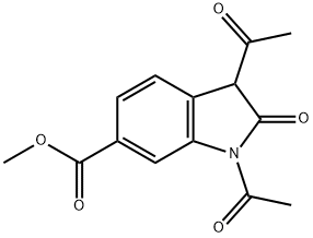 Methyl 1,3-diacetyl-2,3-dihydro-2-oxo-1H-indole-6-carboxylate Struktur