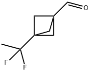 3-(1,1-Difluoroethyl)bicyclo[1.1.1]pentane-1-carboxaldehyde Struktur