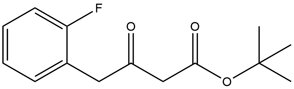 Benzenebutanoic acid, 2-fluoro-β-oxo-, 1,1-dimethylethyl ester Struktur