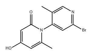 [1(2H),4'-Bipyridin]-2-one, 2'-bromo-4-hydroxy-5',6-dimethyl- Struktur