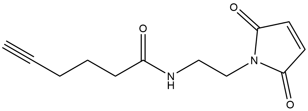 N-[2-(2,5-Dihydro-2,5-dioxo-1H-pyrrol-1-yl)ethyl]-5-hexynamide Struktur