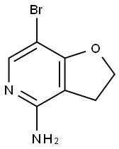 Furo[3,2-c]pyridin-4-amine, 7-bromo-2,3-dihydro- Struktur