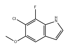 1H-Indole, 6-chloro-7-fluoro-5-methoxy- Struktur