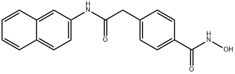 4-[(Hydroxyamino)carbonyl]-N-2-naphthalenylbenzeneacetamide Struktur