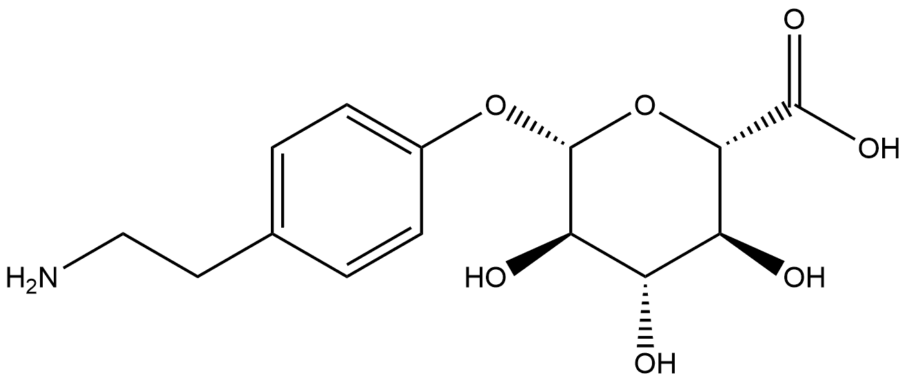 β-D-Glucopyranosiduronic acid, 4-(2-aminoethyl)phenyl Struktur