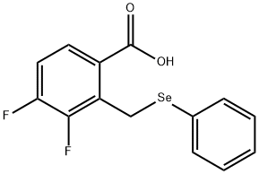 Benzoic acid, 3,4-difluoro-2-[(phenylseleno)methyl]- Struktur