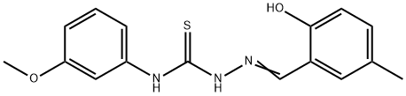 Hydrazinecarbothioamide, 2-[(2-hydroxy-5-methylphenyl)methylene]-N-(3-methoxyphenyl)- Struktur