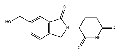 2,6-Piperidinedione, 3-[1,3-dihydro-6-(hydroxymethyl)-1-oxo-2H-isoindol-2-yl]- Struktur