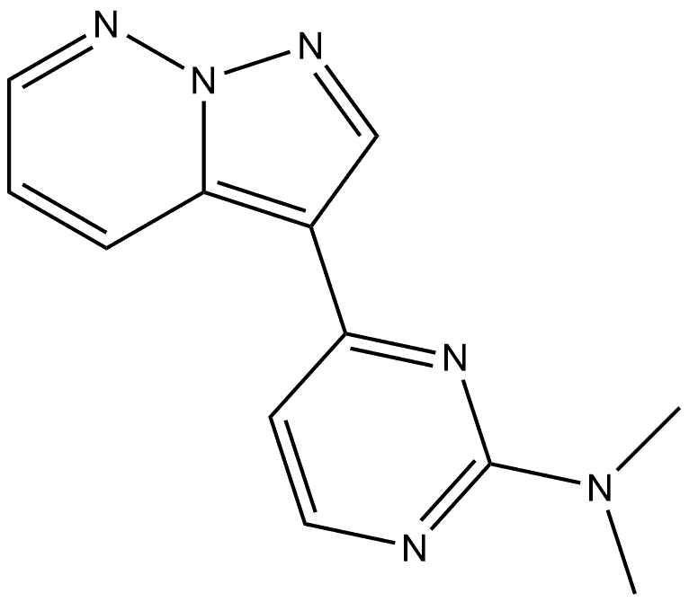 N,N-Dimethyl-4-pyrazolo[1,5-b]pyridazin-3-yl-2-pyrimidinamine Struktur